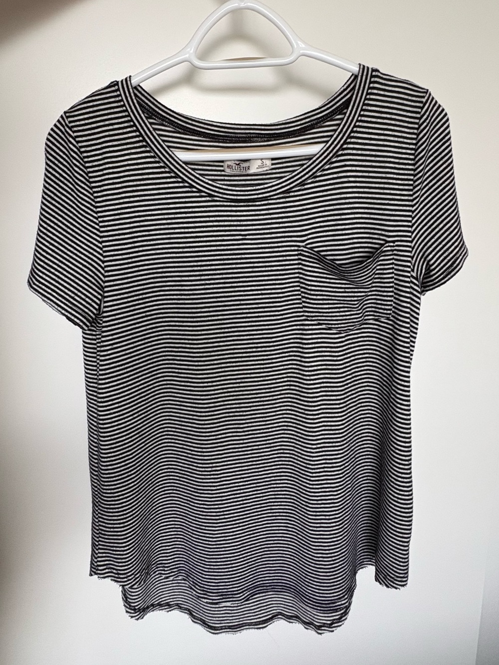 Hollister Black & White Striped Top